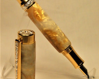 Golden Ice Fountain Pen by Creative Pen Treasures