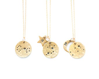 Zodiac Jewelry, Constellation Necklace, Zodiac Necklace,Celestial Jewelry,Personalized Necklace, Bridesmaid gift,Gift for her,Zodiac Gift
