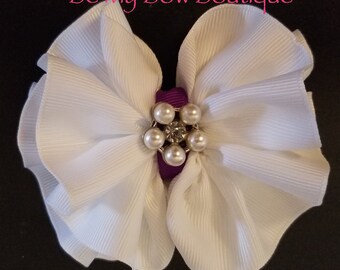 Ruffle Hair Bow