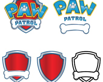 Paw Patrol SVG, paw Patrol logo, clip art in digital format svg, EPS, PNG. For cameo Silhouette, Cricut, cutting file