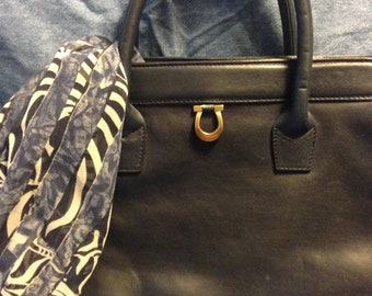 Etienne Aigner handbag, navy designer purse