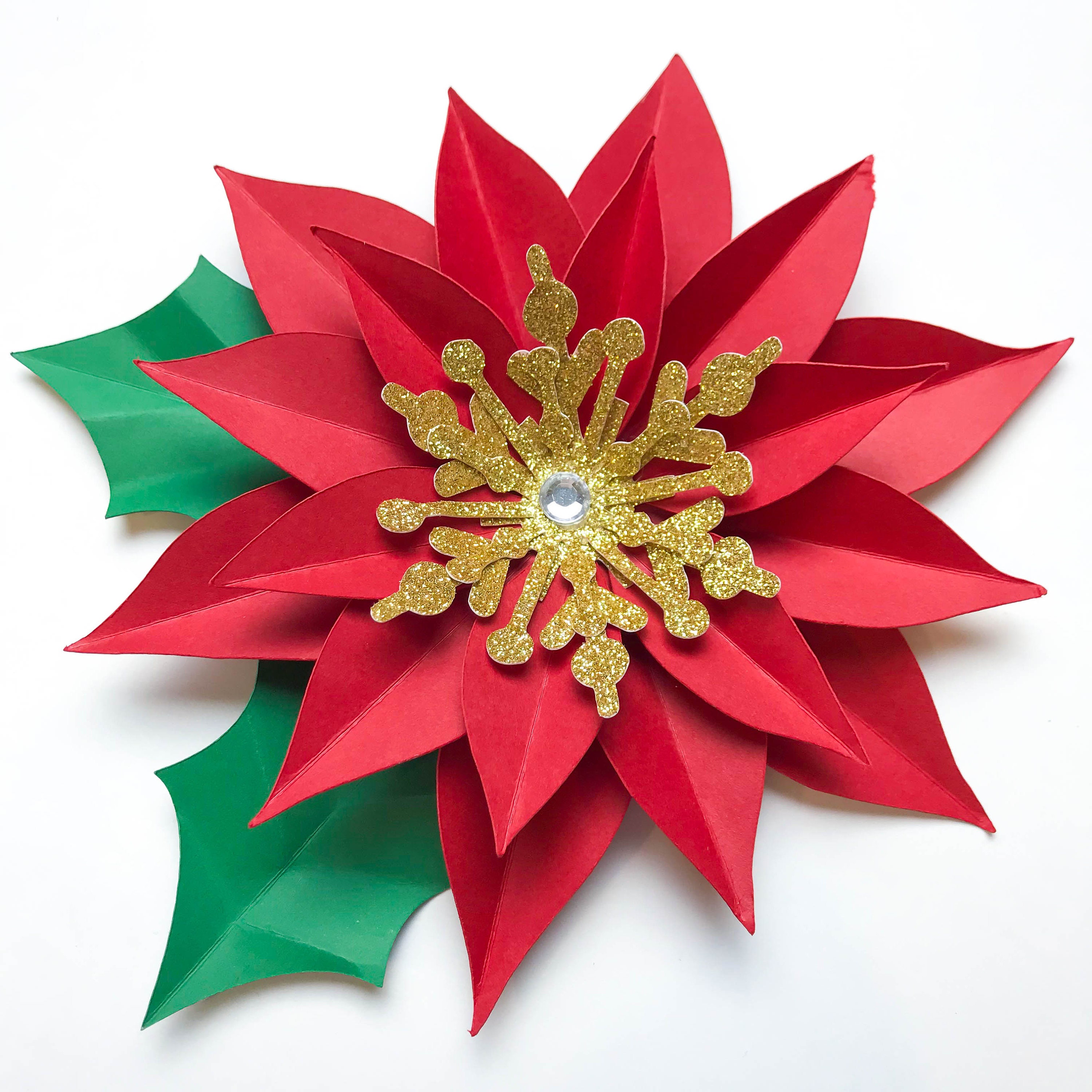 Download SVG/PNG Christmas Poinsettia Paper Flower Template DIY Cricut