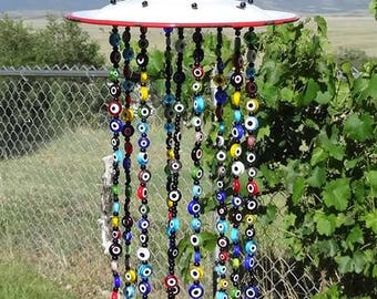 Wind Chime. Unique, One of a Kind, Handmade, Beaded, Repurposed, Recycled