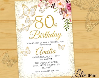 invitations for 80th birthday party
