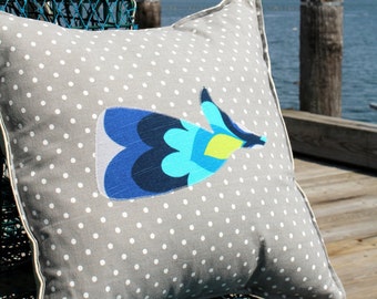 Custom Whale Throw Pillow · 18"x18" Throw Pillow · Nautical Throw Pillow · Decorative Pillow · Beach Throw Pillow