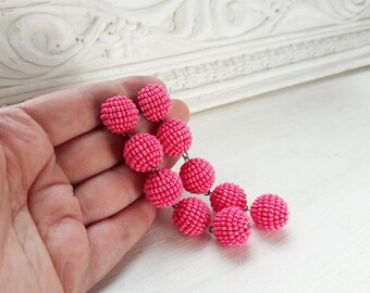 Danika Earrings in Hot Pink