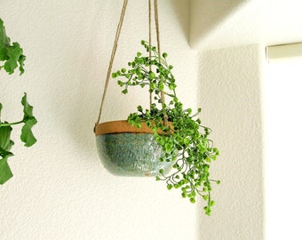 Hanging Planter - Succulent Planter - Ceramic Planter - Cactus Pot - Wheel Thrown Stoneware Pottery