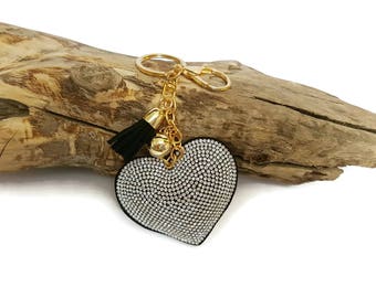 Black Heart key & tassel