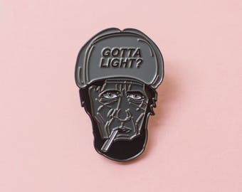 Gotta Light? Twin Peaks woodsman enamel pin