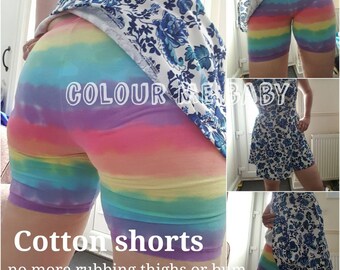 Rainbow cotton shorts - under dress shorts
