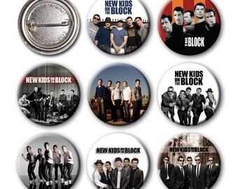New Kids on the Block - NKOTB - Pinback Buttons (set of 8) no.3
