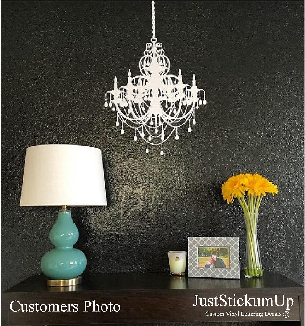 Large Chandelier French Paris Wall Art Vinyl Letters Decals Zoom