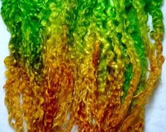 50g hand dyed Wensleydale locks