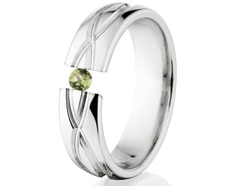 Tension Set Ring, 6mm, Uniquely You, Infinity, Peridot, 6HR-T8-Infinity
