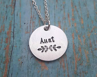 Aunt Necklace- Aunt -Gift for Aunt - Favorite Aunt - Auntie - Tia - Gift for Her - Cool Aunt -Aunty -Aunt Gift - Aunt Jewelry - Special Aunt