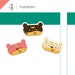 Donut bear stickers, planner stickers, bear stickers, donut stickers – 36 MINI size stickers