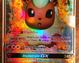 3 x Flareon Vaporeon jolteon pokemon orica custom card gx ex