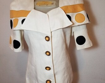 FREE SHIPPING Geometric Linen Jacket