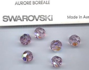 Light Amethyst AB 5000 - 4mm, 5mm, 6mm, 8mm - Swarovski Crystal Round Bead (12-72 pcs)