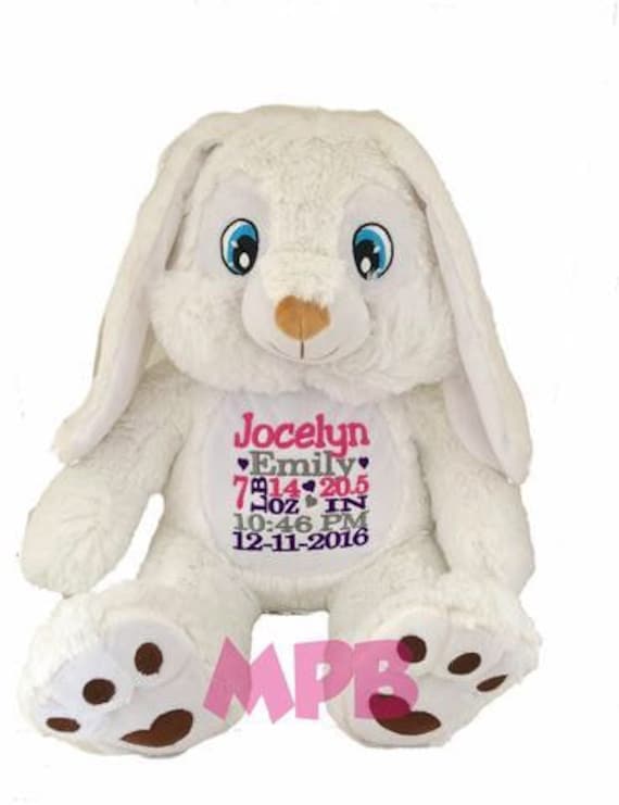 stuffed bunny personalized