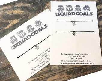 Star Wars squad bracelet -disney wush bracelet-Star wars squad goals-star wars party favors