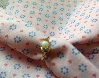 Vintage 14k Gold Ring, Pinkie Ring, Size 5 Ring, 80's Solid Gold Ring