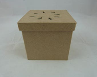 Box "square" paper mache to decorate for pot pourri