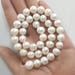 10-11mm pearl, beads, loose, freshwater pearl, white, large pearl, natural pearl, fully drilled, semi-baroque, 5 beads