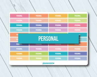 Personal Header Planner Stickers - Erin Condren Life Planner - Happy Planner - Reminder - Important - Organization - Matte or Glossy