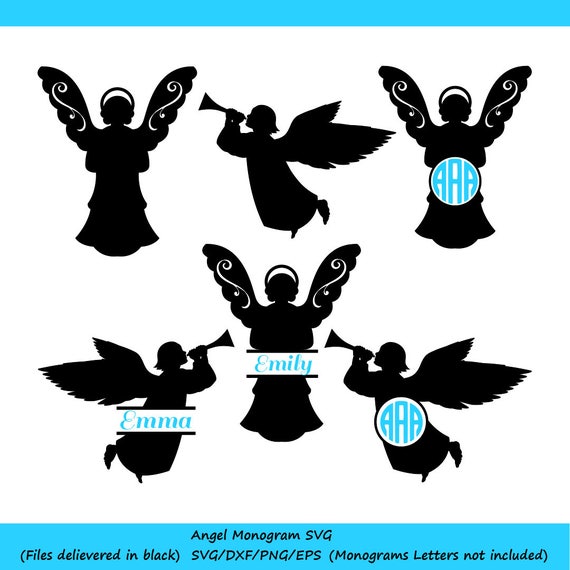 Download ANGEL SVG File Christmas Angel Svg Angel Monogram svg