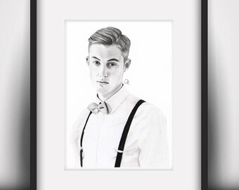 Luke Holland ORIGINAL Pencil Drawing (A5 / 5.8 x 8.3 in)
