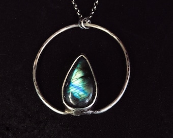 Labradorite Necklace / Silver Labradorite Pendant / OOAK / Labradorite Jewellery / Statement Necklace / One Of A Kind