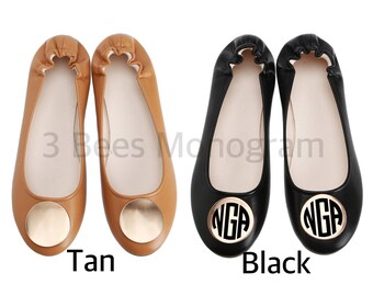 Monogrammed Medallion Ballet Flats