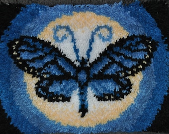 Latch Hook, Rug, Hangable, Butterfly, Gift, Unique