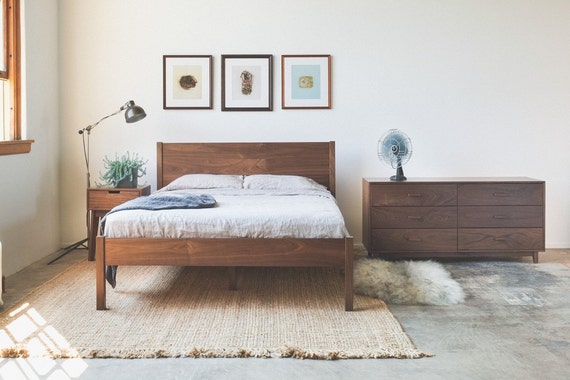 Solid Wood Berkeley Bed Frame and Headboard Available in