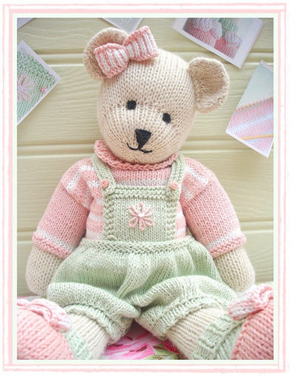 CANDY Bear/ Toy/ Teddy Bear Knitting Pattern/  PDF/ Plus Free Handmade Shoes Knitting Pattern/ INSTANT Download