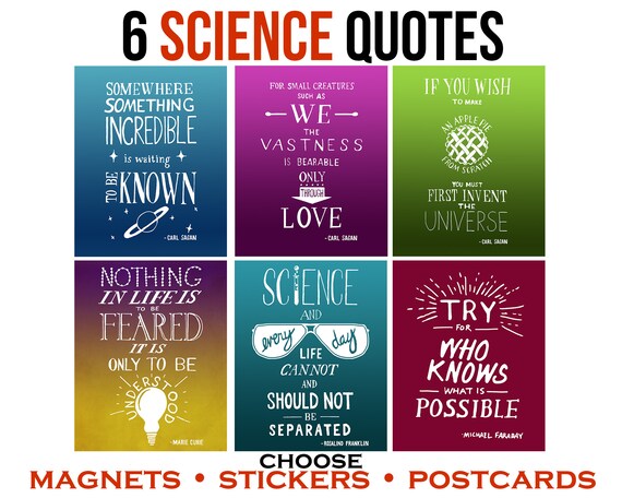  Inspirational  Quotes  Sticker Pack Women  in Science  Gift