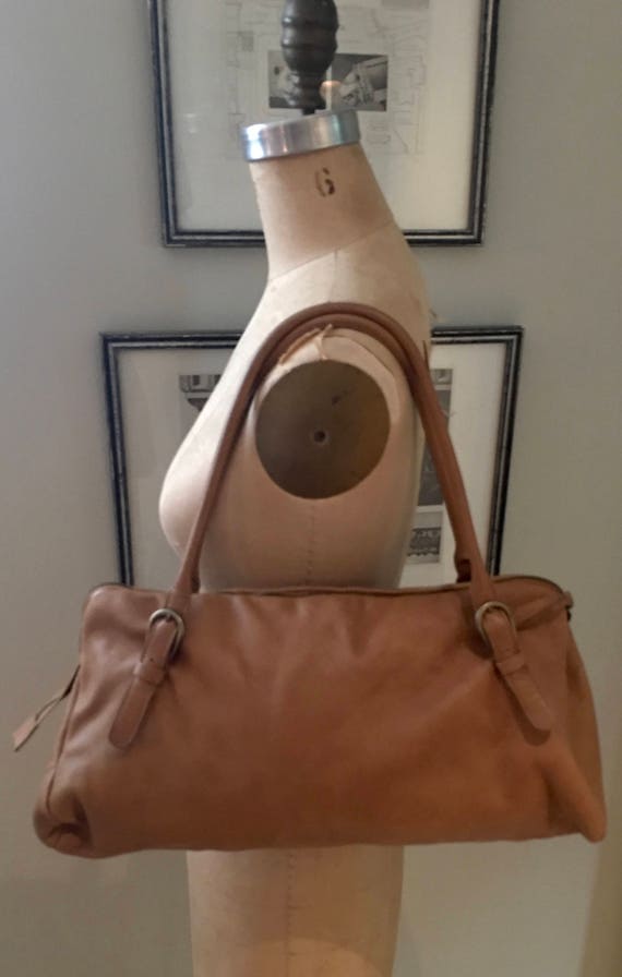 miu miu tan leather bag