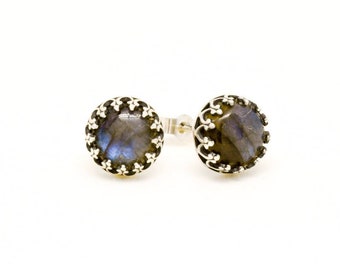 Labradorite Stud Earrings