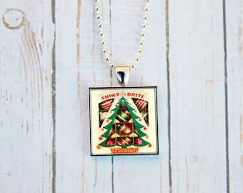 Shiny Brite Ornaments Necklace, Christmas Jewelry, Shiny Brite Christmas Ornaments, Vintage Christmas Necklace, Vintage Christmas Jewelry