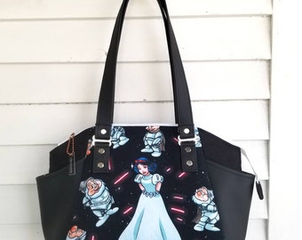 Swoon Annette - Satchel Bag - Fandom Bag - Large Handbag - Birthday Gift - Gift for Woman - Vegan Leather Bag - Ready to Ship - Snow White