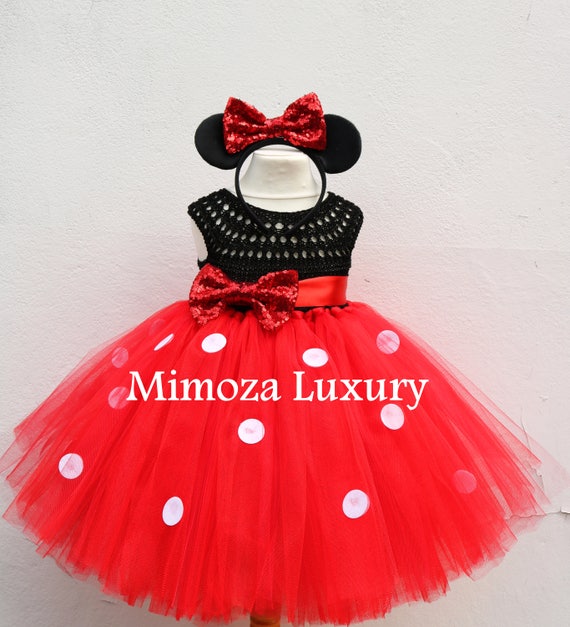Minnie mouse birthday dress, red minnie mouse outfit, 1st birthday tutu dress, minnie mouse themed party, minnie mouse ears, minnie dress