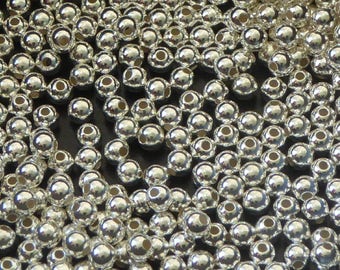 20 pcs Sterling silver beads -3mm beads -