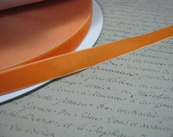 Orange Velvet Ribbon 7/8 inch