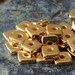 Mykonos 8mm Gold Washers - 24K Gold Mykonos Ceramic Beads - 8mm Square Washer Beads - Jewelry Making Supply -