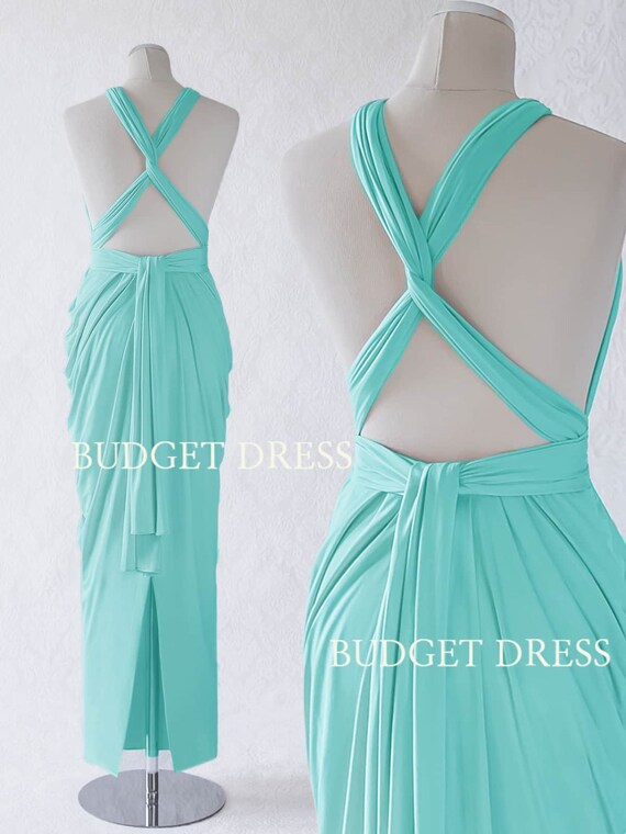  Turquoise  Teal Infinity Bridesmaid  Dresses  Blue Maxi Prom 