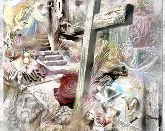 BELIEVE IN JESUS THE CHRIST ARTISTIC COLLAGE