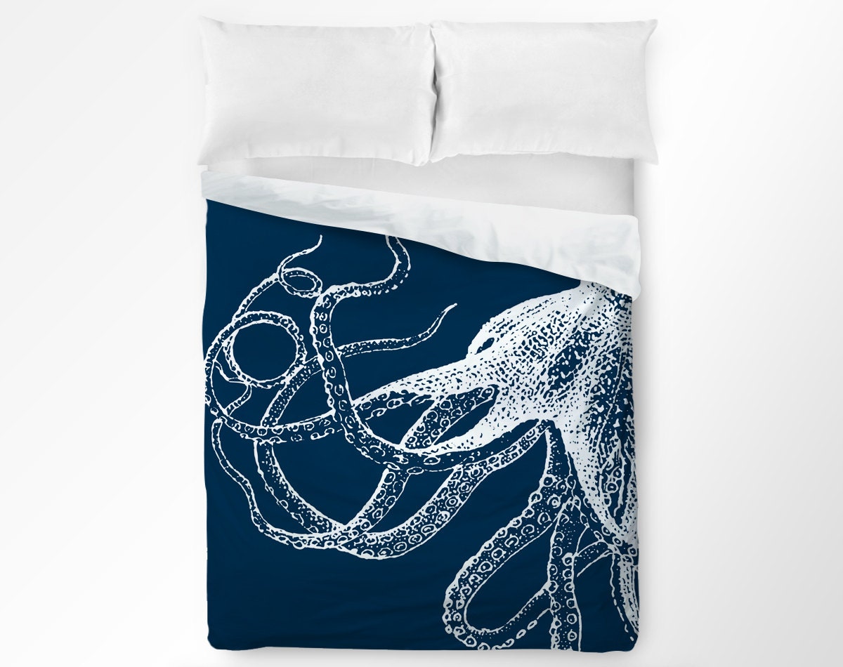 Octopus Duvet Cover Octopus Bedding Nautical Duvet Cover