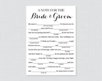 downloadable wedding mad libs Wedding madlibs | etsy.