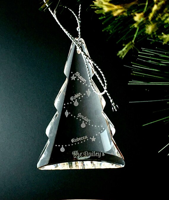 Custom Crystal Tree Ornament Personalized Christmas Ornament